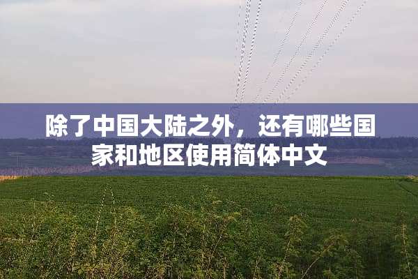 除了中国大陆之外，还有哪些国家和地区使用简体中文