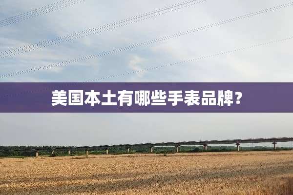 美国本土有哪些手表品牌？