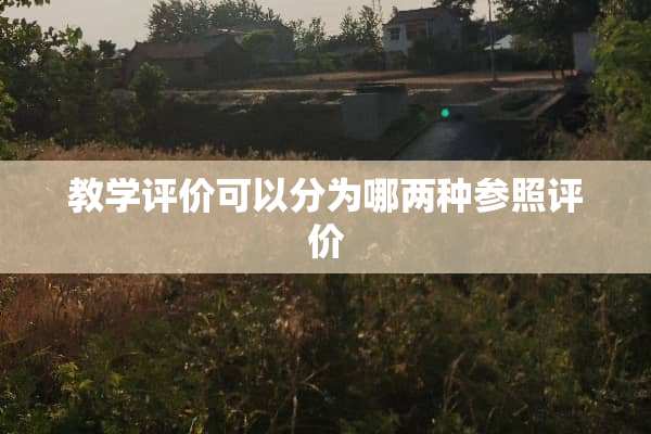 教学评价可以分为哪两种参照评价