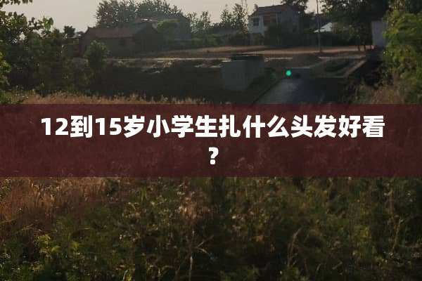 12到15岁小学生扎什么头发好看？