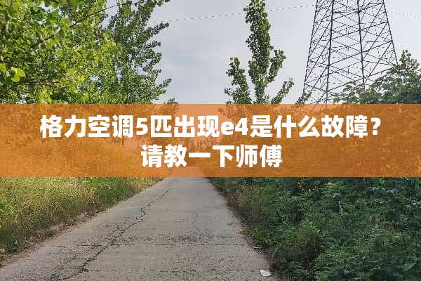 格力空调5匹出现e4是什么故障？请教一下师傅