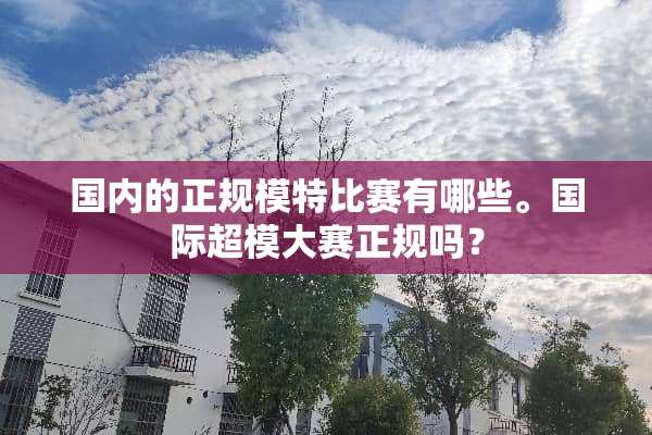 国内的正规模特比赛有哪些。国际超模大赛正规吗？