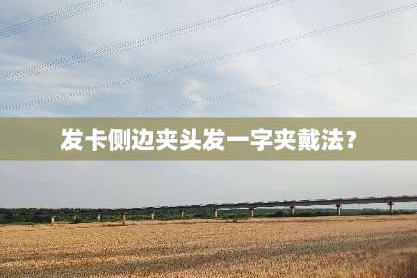 发卡侧边夹头发一字夹戴法？