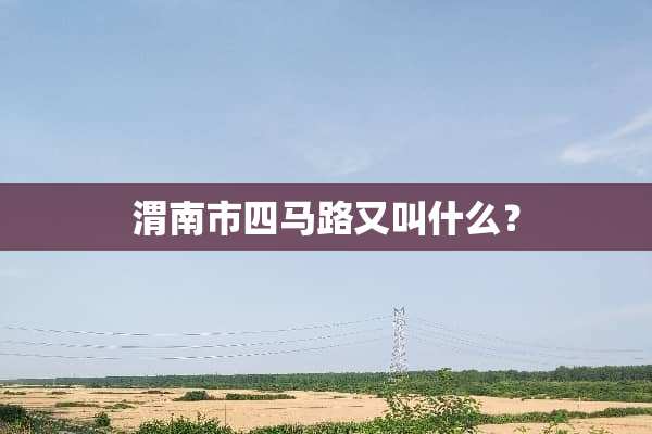 渭南市四马路又叫什么？