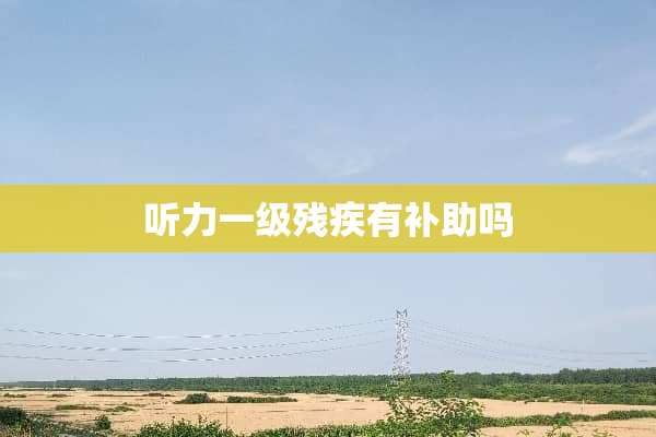 听力一级残疾有补助吗