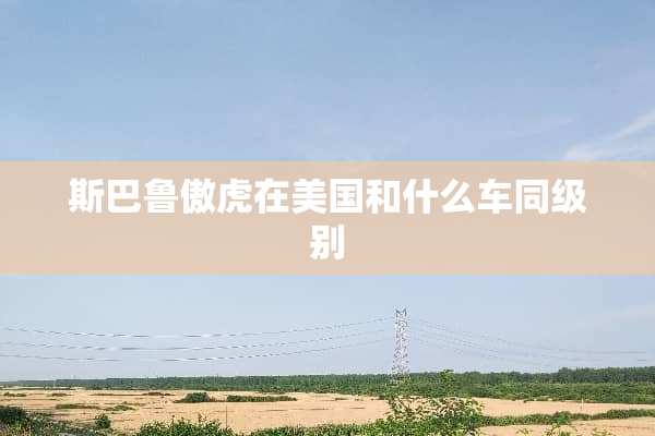 斯巴鲁傲虎在美国和什么车同级别