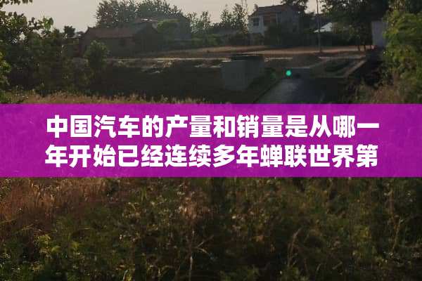 中国汽车的产量和销量是从哪一年开始已经连续多年蝉联世界第一？