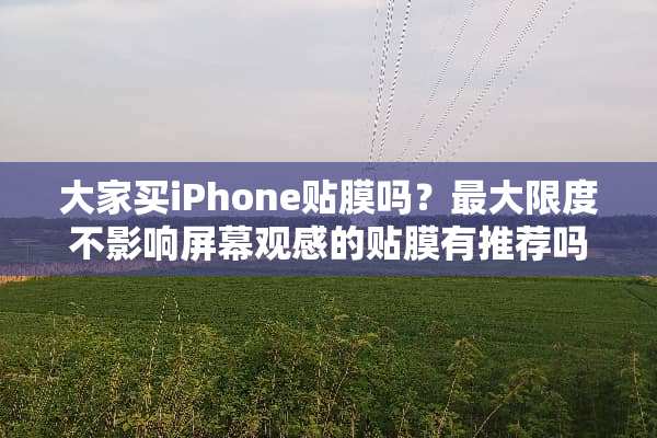 大家买iPhone贴膜吗？最大限度不影响屏幕观感的贴膜有推荐吗？