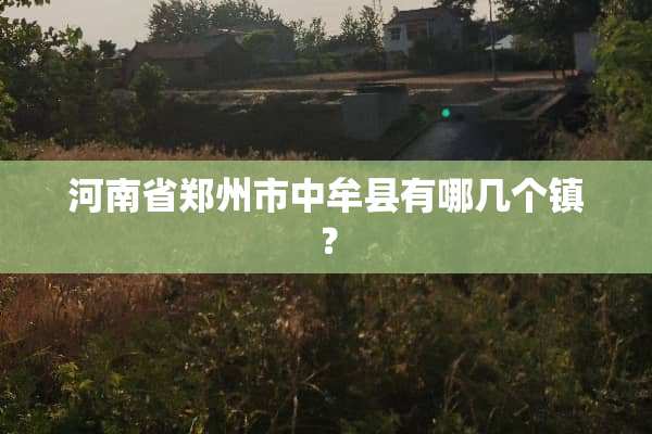 河南省郑州市中牟县有哪几个镇？