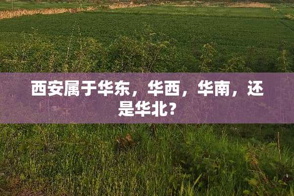 西安属于华东，华西，华南，还是华北？