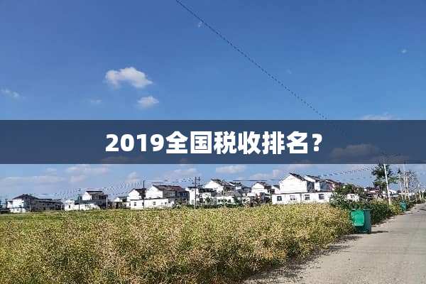 2019全国税收排名？
