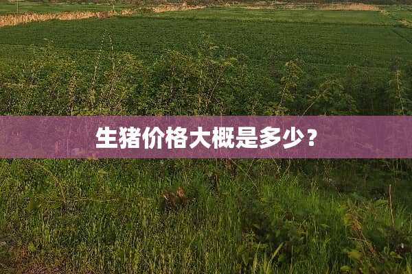 生猪价格大概是多少？
