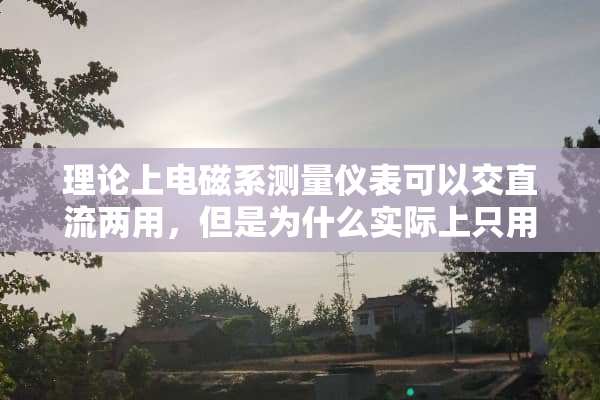 理论上电磁系测量仪表可以交直流两用，但是为什么实际上只用于交流？