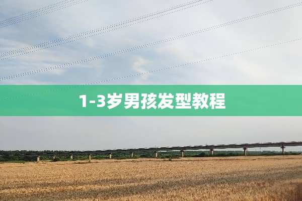 1-3岁男孩发型教程
