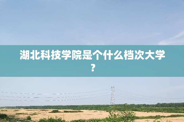 湖北科技学院是个什么档次大学？