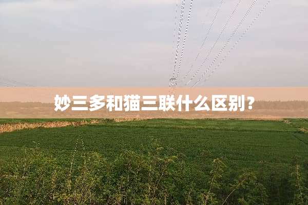 妙三多和猫三联什么区别？