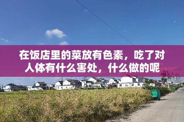 在饭店里的菜放有色素，吃了对人体有什么害处，什么做的呢