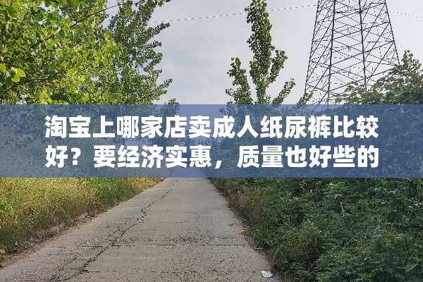 淘宝上哪家店卖**纸尿裤比较好？要经济实惠，质量也好些的