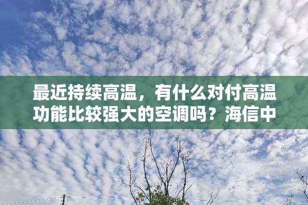 最近持续高温，有什么对付高温功能比较强大的空调吗？海信**空调有用的吗？