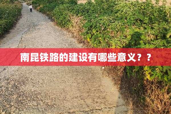 南昆铁路的建设有哪些意义？？