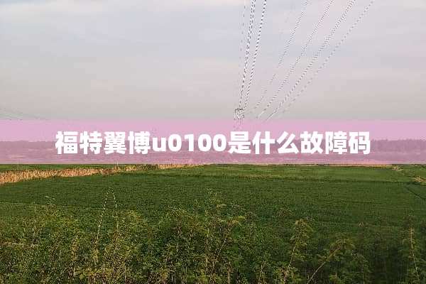 福特翼博u0100是什么故障码