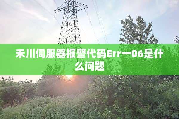 禾川伺服器报警代码Err一06是什么问题