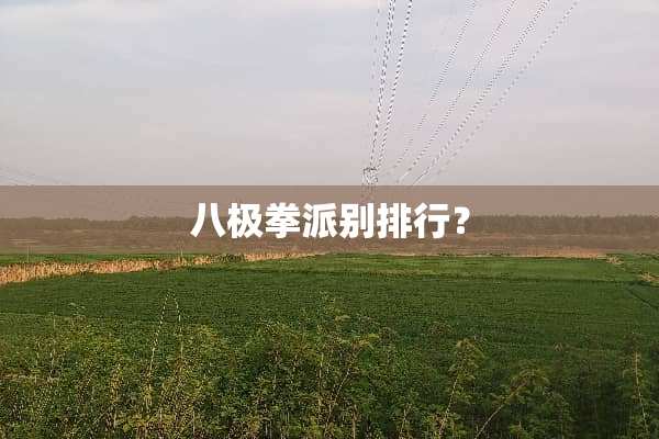 八极拳派别排行？