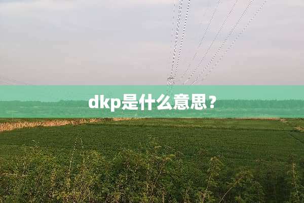dkp是什么意思？