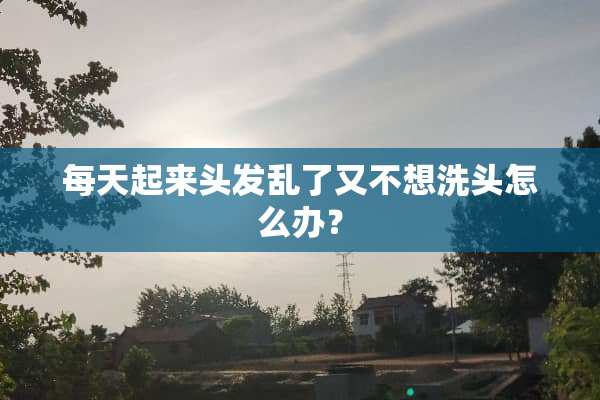每天起来头发乱了又不想洗头怎么办？