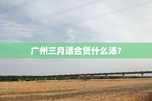 广州三月适合煲什么汤？