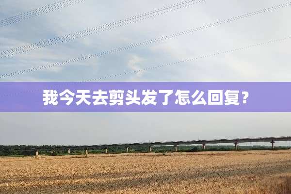 我今天去剪头发了怎么回复？