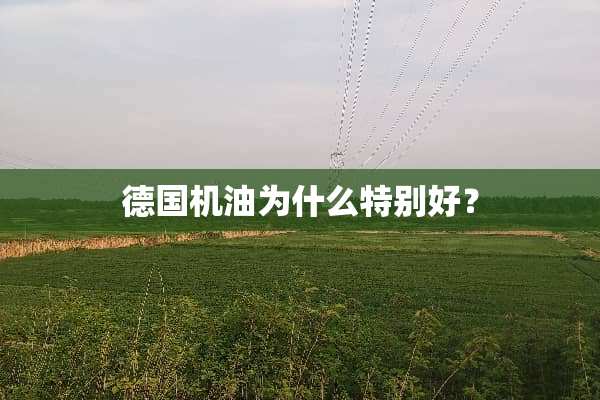 德国机油为什么特别好？