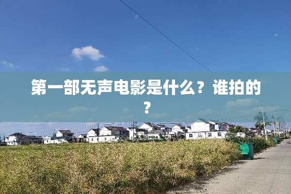 第一部无声电影是什么？谁拍的？