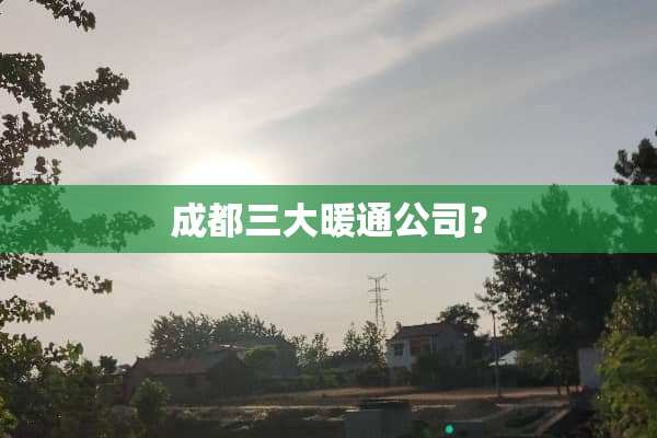 成都三大暖通公司？