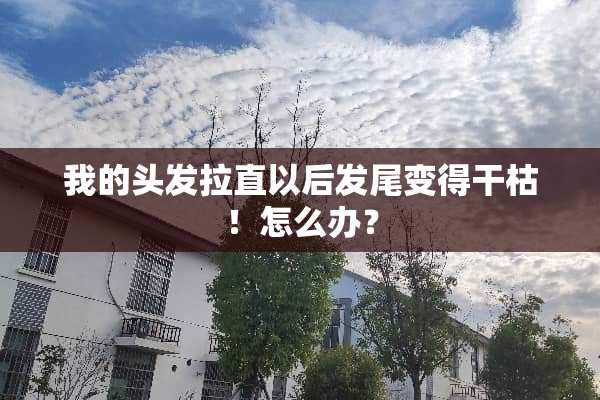 我的头发拉直以后发尾变得干枯！怎么办？