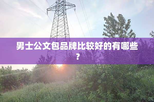 男士公文包品牌比较好的有哪些？