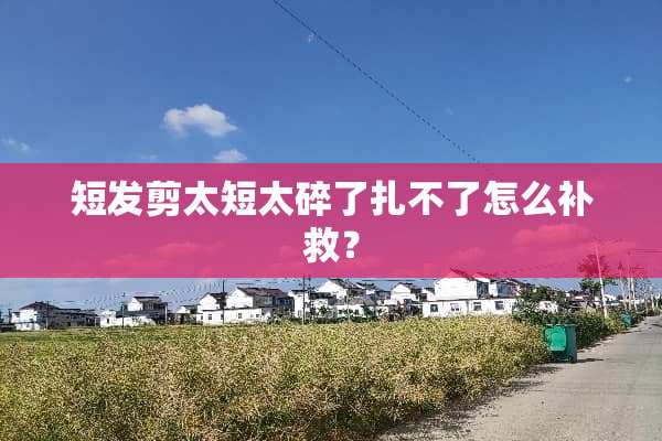 短发剪太短太碎了扎不了怎么补救？