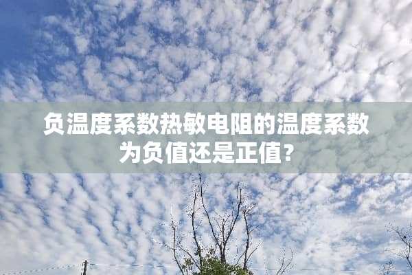 负温度系数热敏电阻的温度系数为负值还是正值？