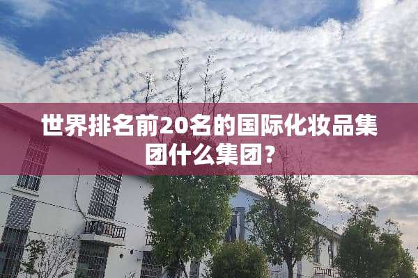 世界排名前20名的国际化妆品集团什么集团？