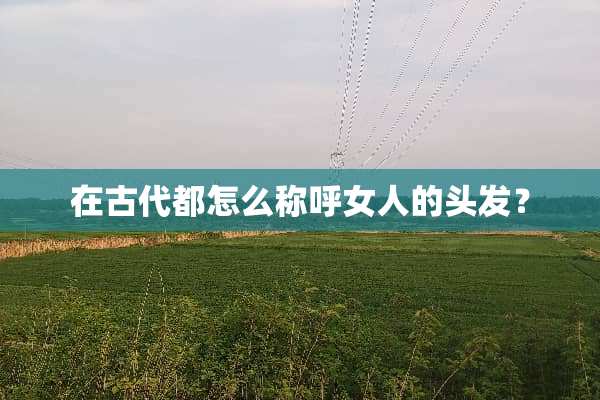 在古代都怎么称呼女人的头发？