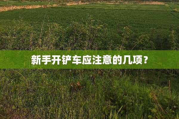 新手开铲车应注意的几项？