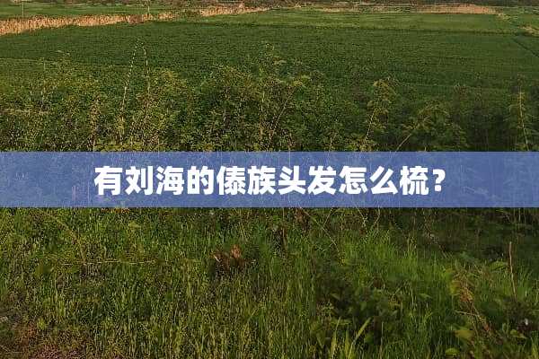 有刘海的傣族头发怎么梳？