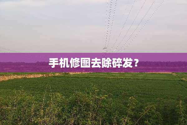 手机修图去除碎发？