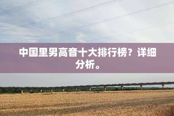 中国里男高音十大排行榜？详细分析。