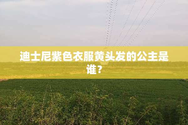 迪士尼紫色衣服黄头发的公主是谁？