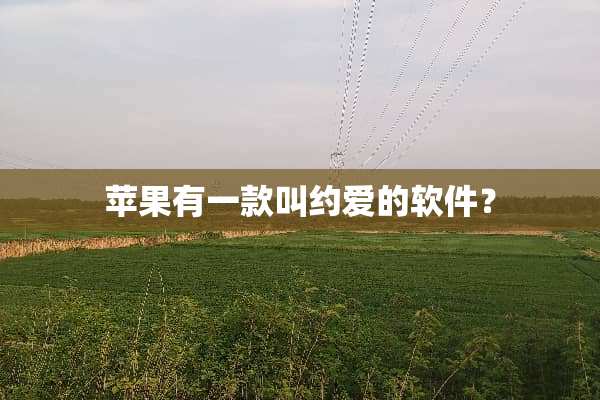苹果有一款叫约爱的软件？