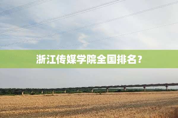浙江传媒学院全国排名？