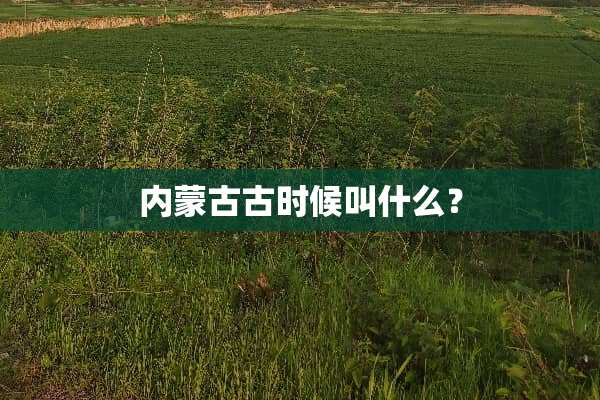 ***古时候叫什么？