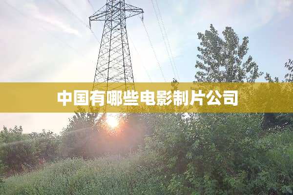 中国有哪些电影制片公司