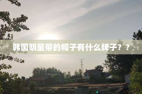 韩国明星带的帽子有什么牌子？？